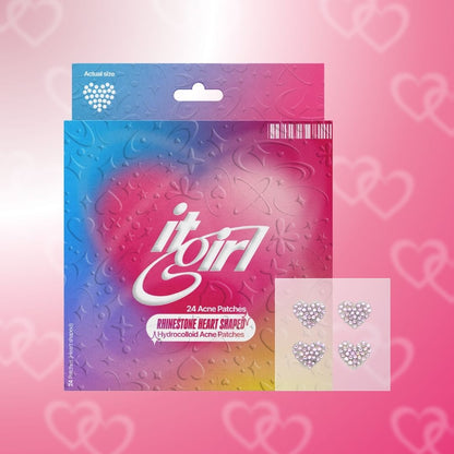 Heart-Shaped Rhinestone Acne Patches